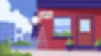 Person on ladder paints "OPEN" on red brick building. Blue sky, greenery, window, and door in the background, creating a welcoming scene.